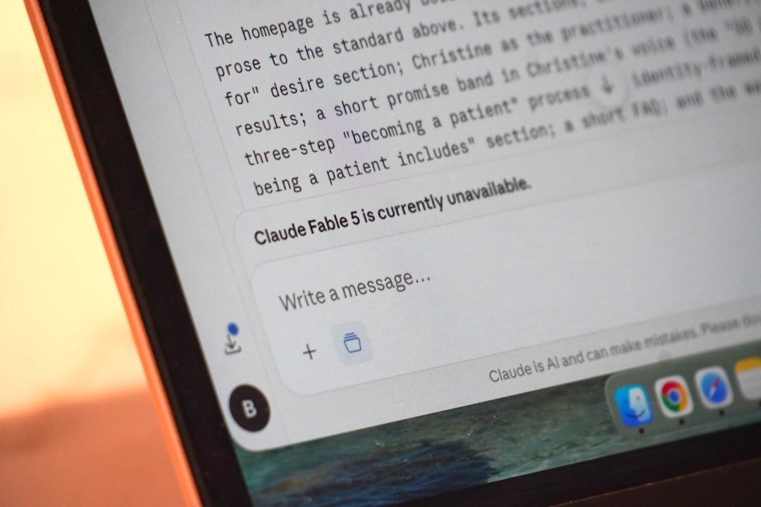 Email marketing newsletter design on computer screen