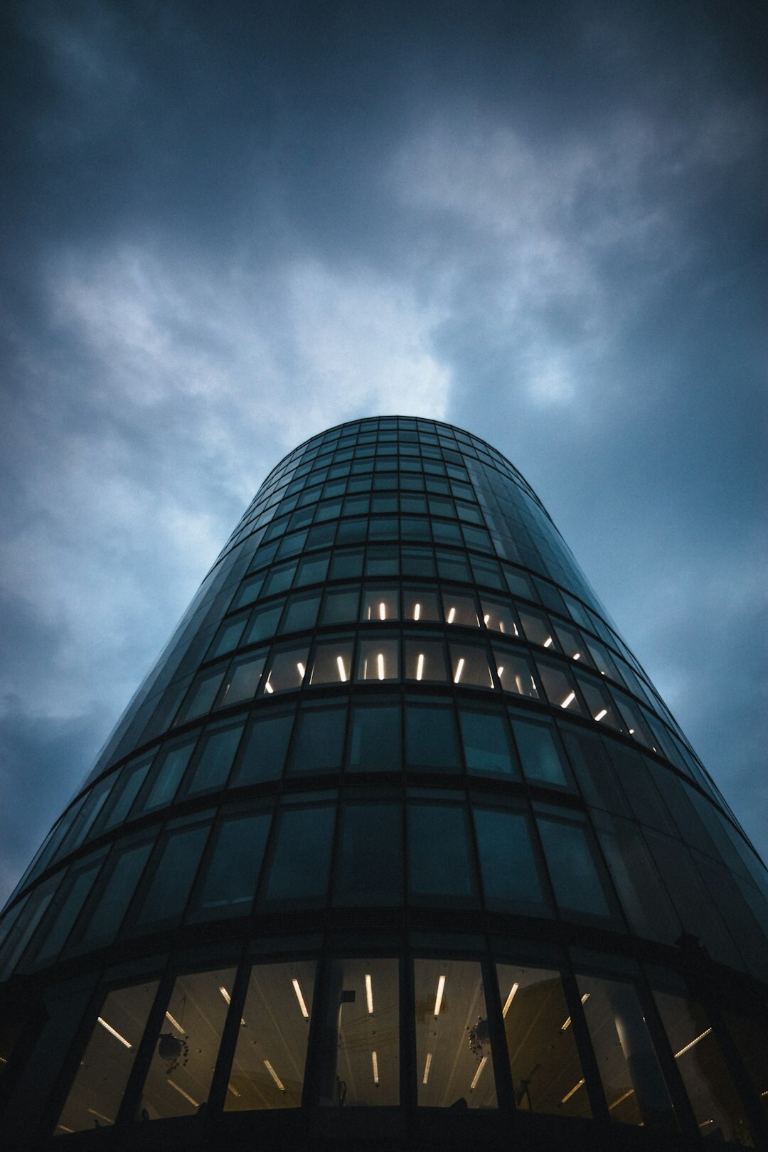 Modern glass office building exterior in Brussels